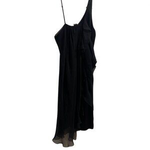 Poleci Asymmetrical Midi Slim Slip Dress Sz Small